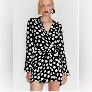 Zara polka dot shirt dress - worn once